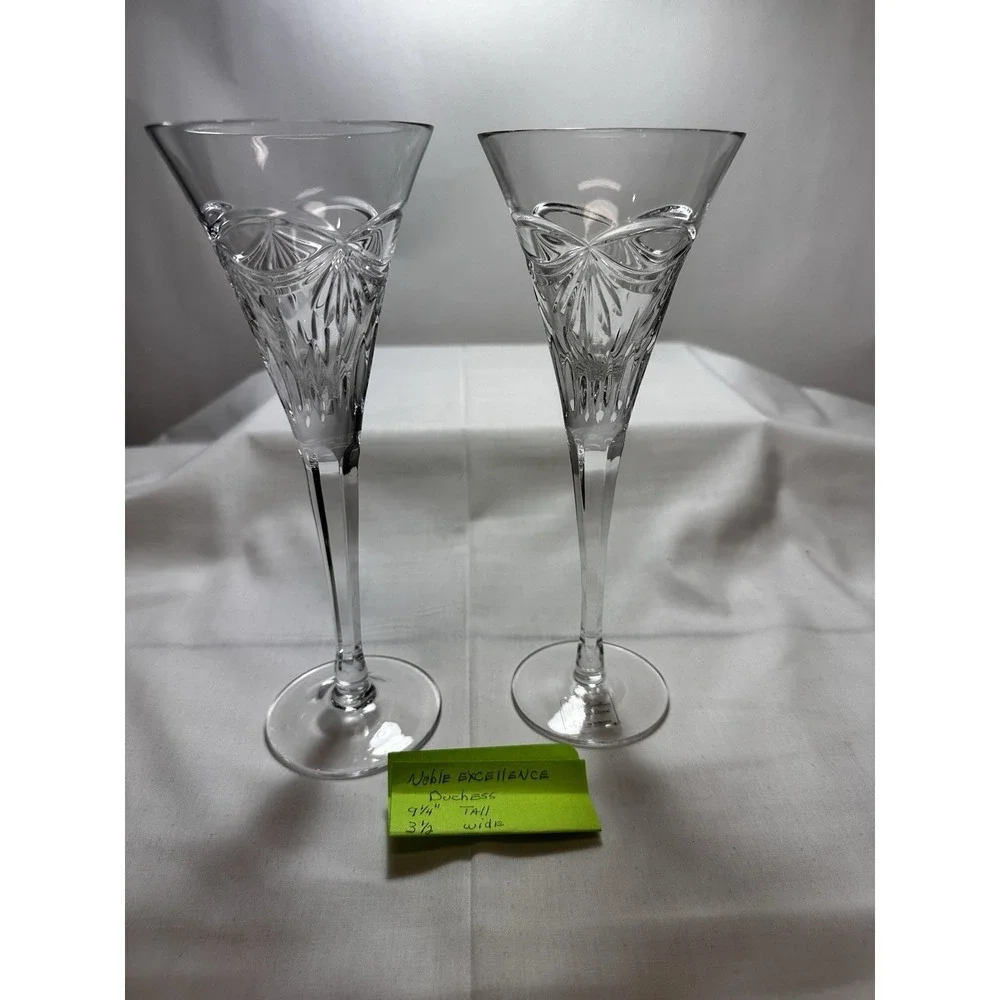 Noble Excellence 24% Lead Crystal Duchess‎ Champagne Flute 9 1/4